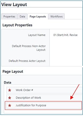 Sample page layout of the parent process